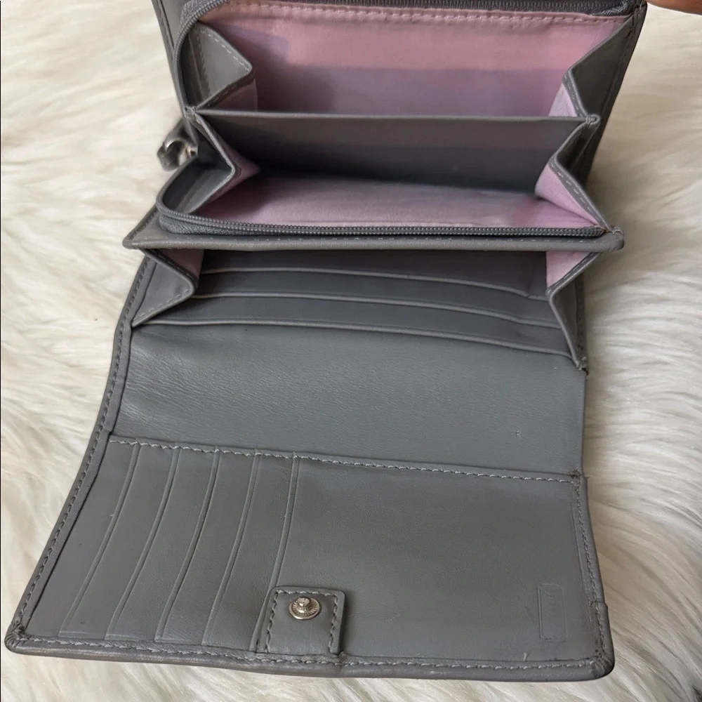 Coach Charcoal Leather Wallet